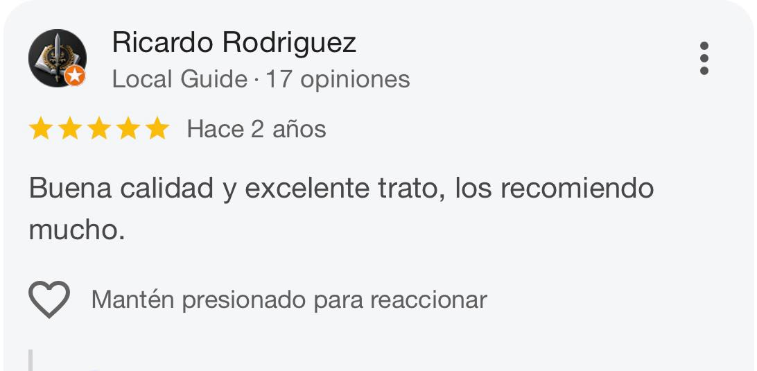 Reseña de cliente