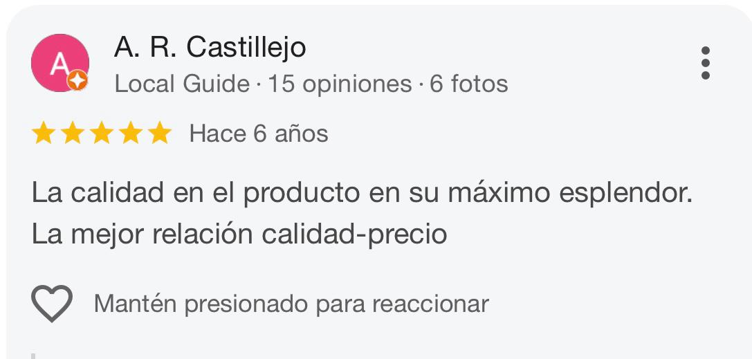 Reseña de cliente